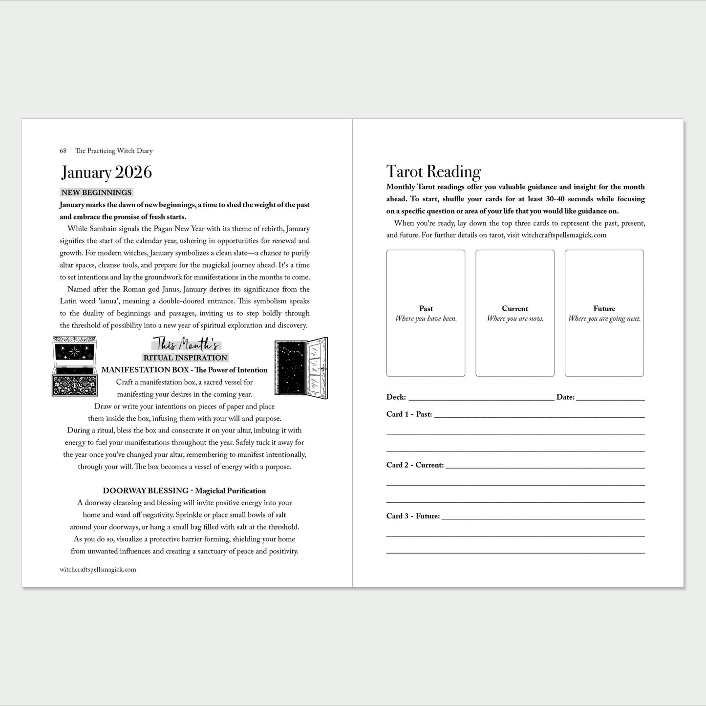 The Practicing WITCH DIARY 2026 – Book of Shadows. A Comprehensive Guide for Witches
