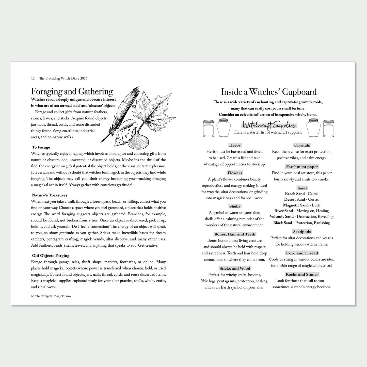 The Practicing WITCH DIARY 2026 – Book of Shadows. A Comprehensive Guide for Witches