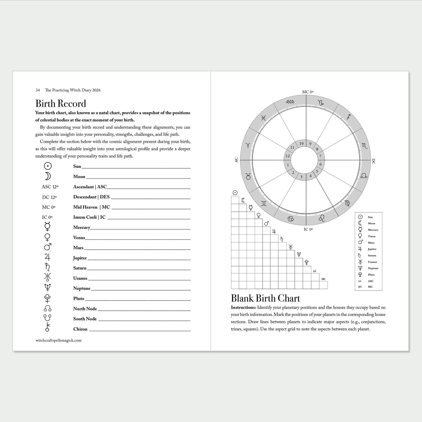 The Practicing WITCH DIARY 2026 – Book of Shadows. A Comprehensive Guide for Witches