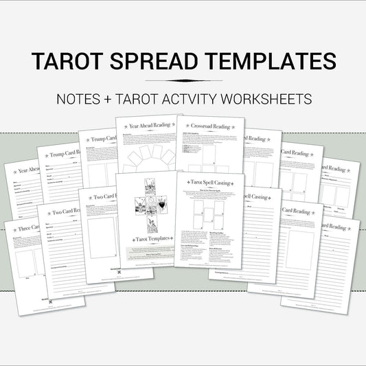 Download Bundle - Learn Tarot - Quick Start Tarot Spreads - Tarot Card Spread Templates