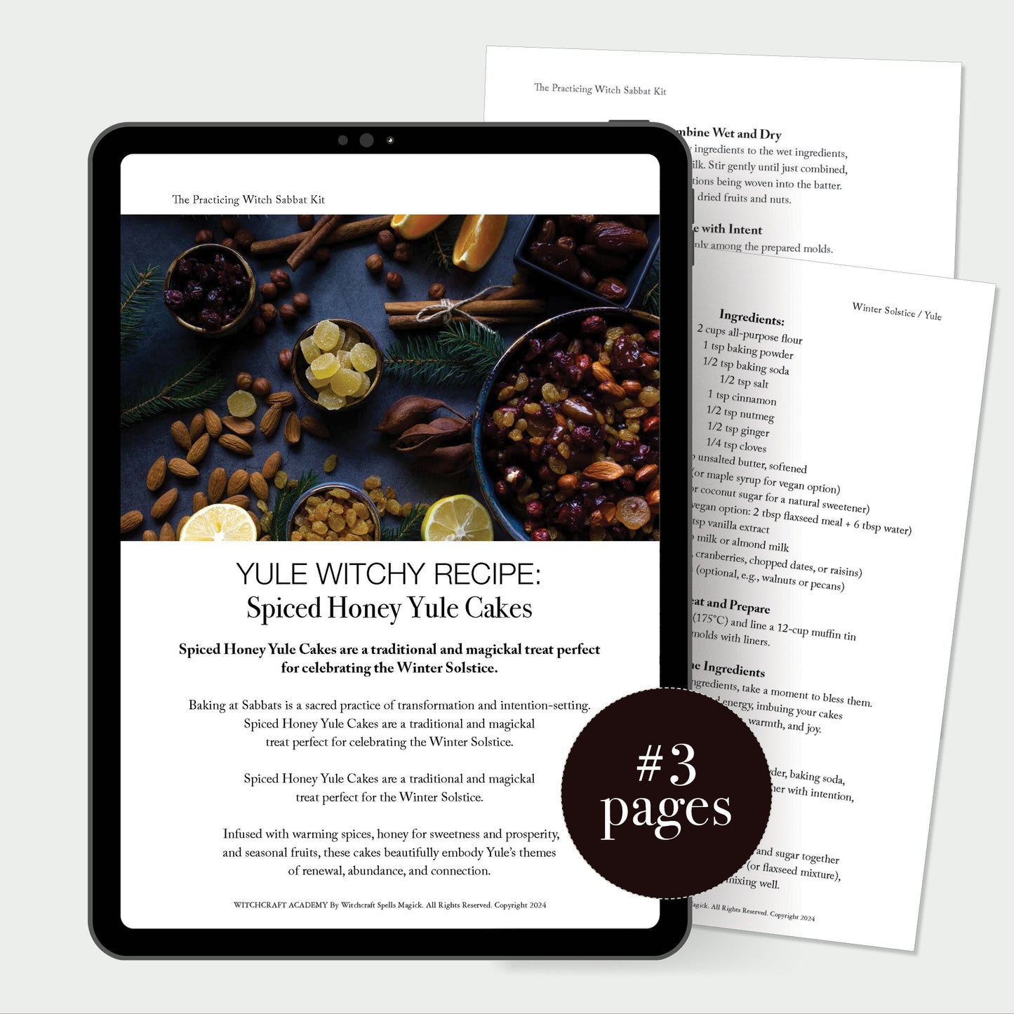 Winter Solstice / Yule Digital Kit – Witch's Sabbat Bundle for Spells, Rituals & Celebrations