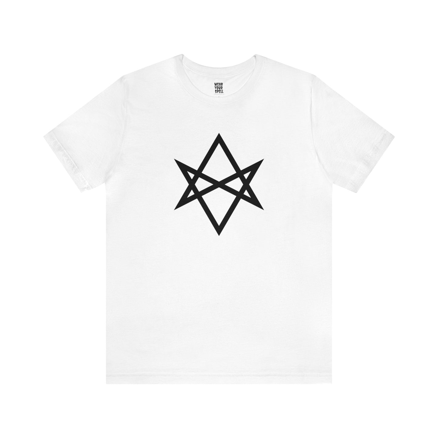 WEAR YOUR SPELL Witch T-shirt. Ward Off Negativity Spell. Magickal correspondence: Hexagram Sigil, Black Obsidian & Rosemary