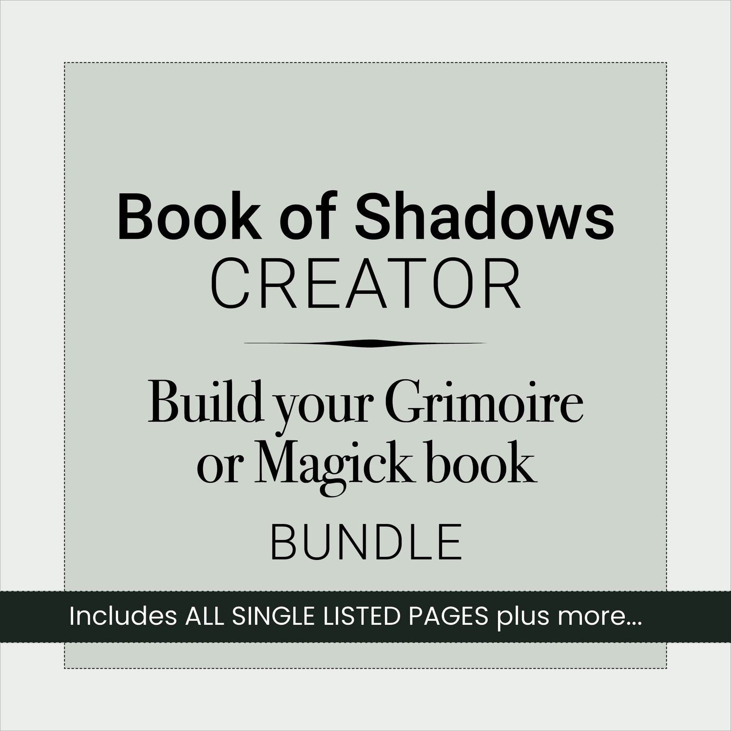 Create Your Own Magickal Grimoire with Book of Shadows Creator Digital Pages - Bundle
