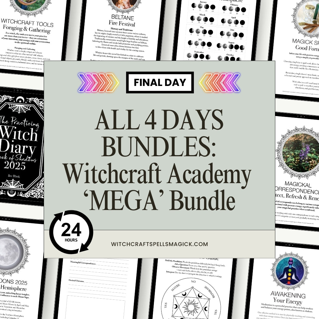 Witch's MEGA Bundle: Witchcraft Academy - Day 1–4 Bundles