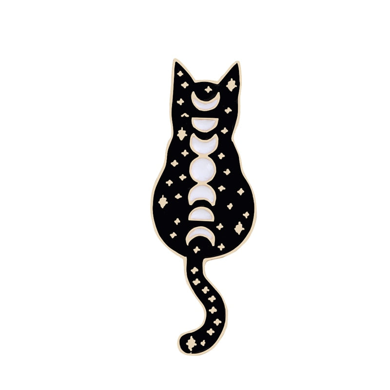 Must-Have Witchcraft Inspired Black Enamel Pins for Your Collection