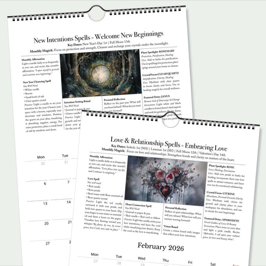 2026 Spellcraft Calendar for Witches – Monthly Spells, Rituals and Magick