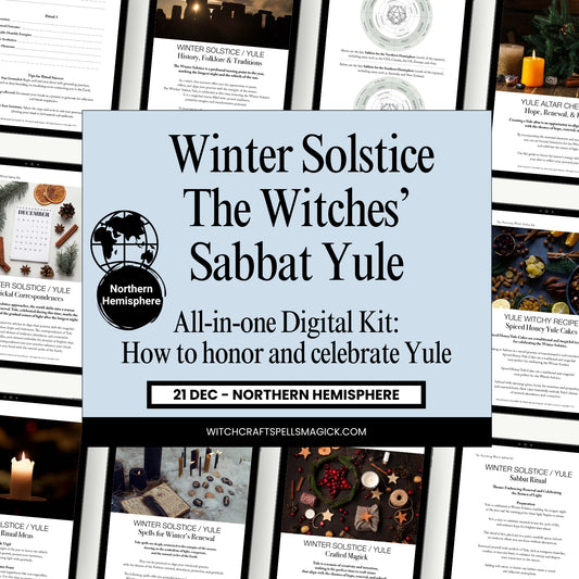 Winter Solstice / Yule Digital Kit – Witch's Sabbat Bundle for Spells, Rituals & Celebrations