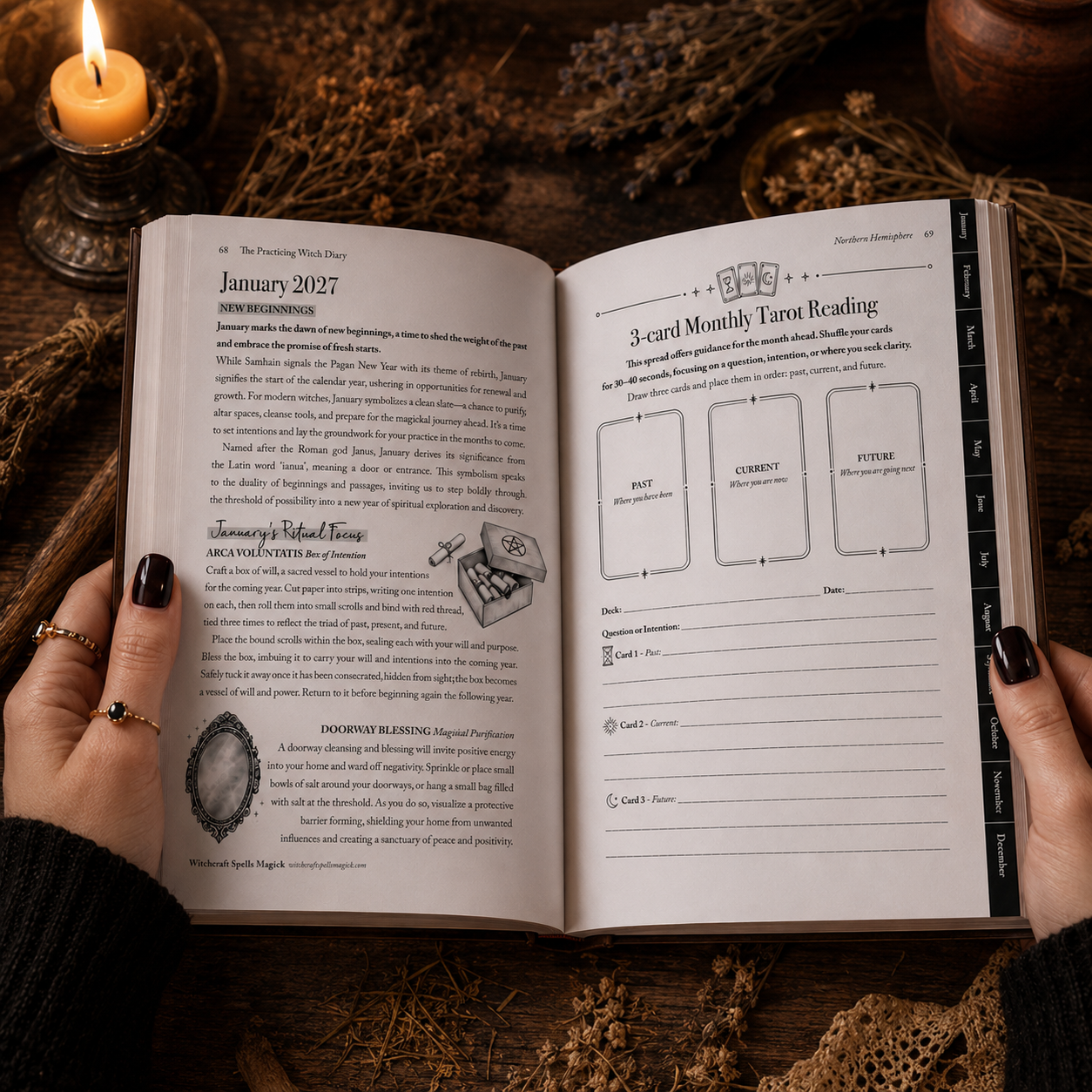 The Practicing Witch Diary 2027 – Book of Shadows