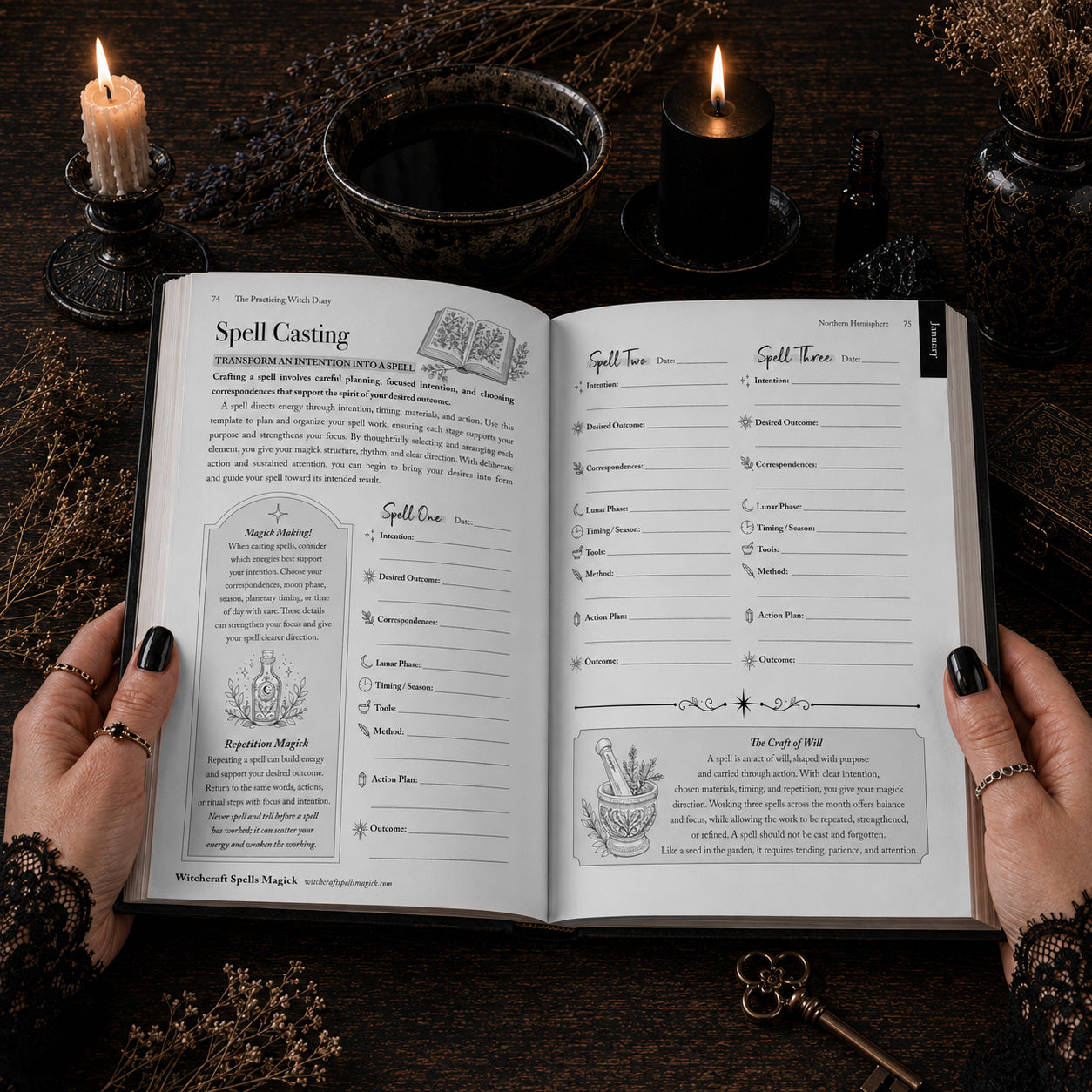 The Practicing Witch Diary 2027 – Book of Shadows