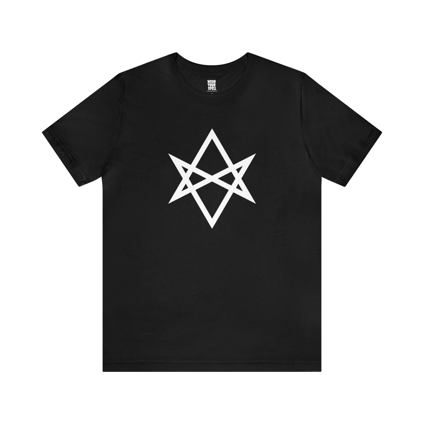 WEAR YOUR SPELL Witch T-shirt. Ward Off Negativity Spell. Magickal correspondence: Hexagram Sigil, Black Obsidian & Rosemary
