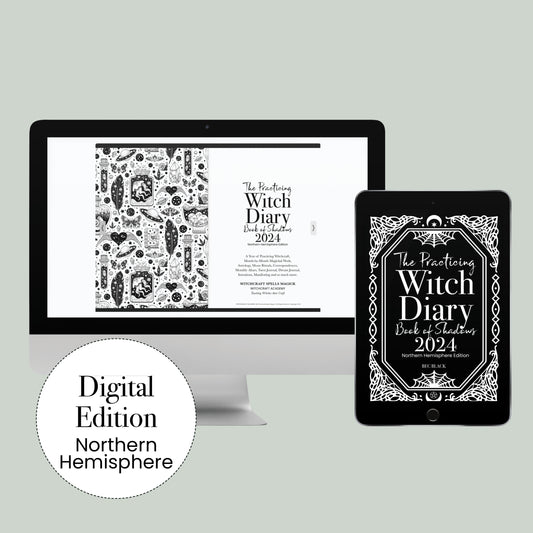 The Practicing WITCH DIARY - Digital - Book of Shadows 2024 - Northern Edition: A Comprehensive Guide for Witches