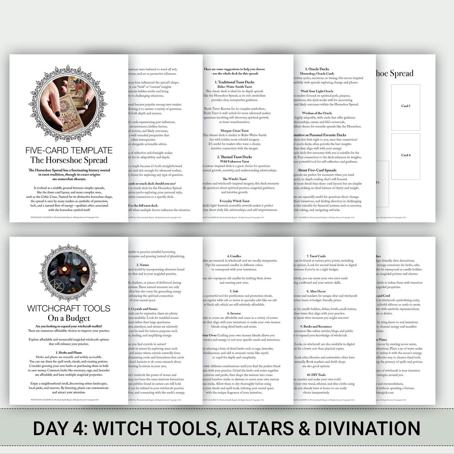 Witch's MEGA Bundle: Witchcraft Academy - Day 1–4 Bundles