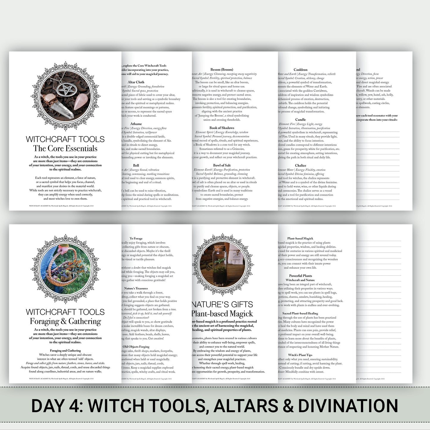 Witch's MEGA Bundle: Witchcraft Academy - Day 1–4 Bundles