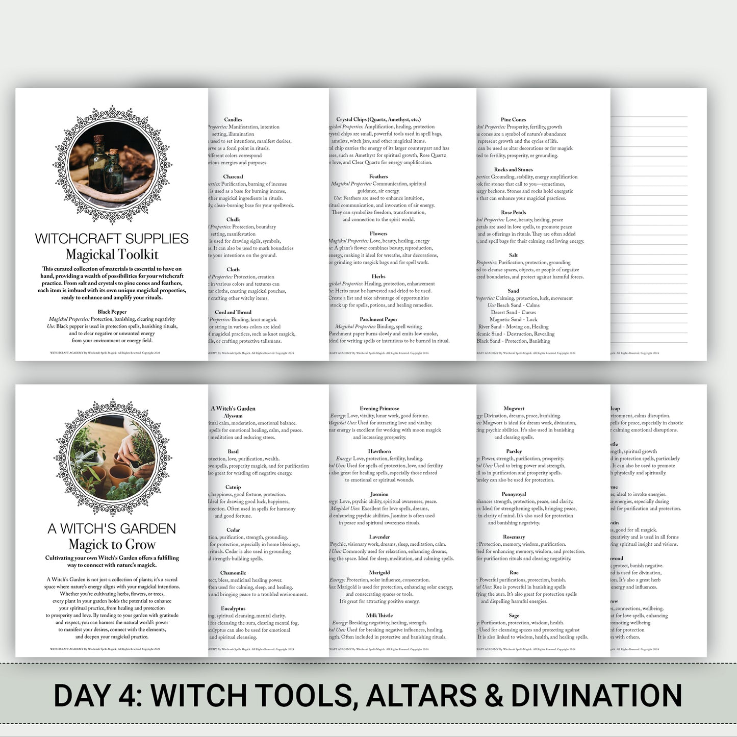 Witch's MEGA Bundle: Witchcraft Academy - Day 1–4 Bundles