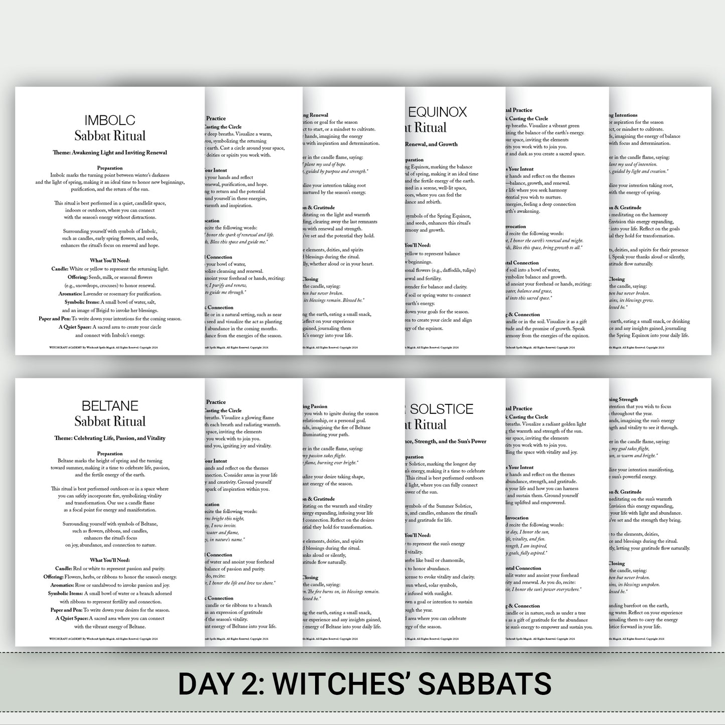 Witch's MEGA Bundle: Witchcraft Academy - Day 1–4 Bundles