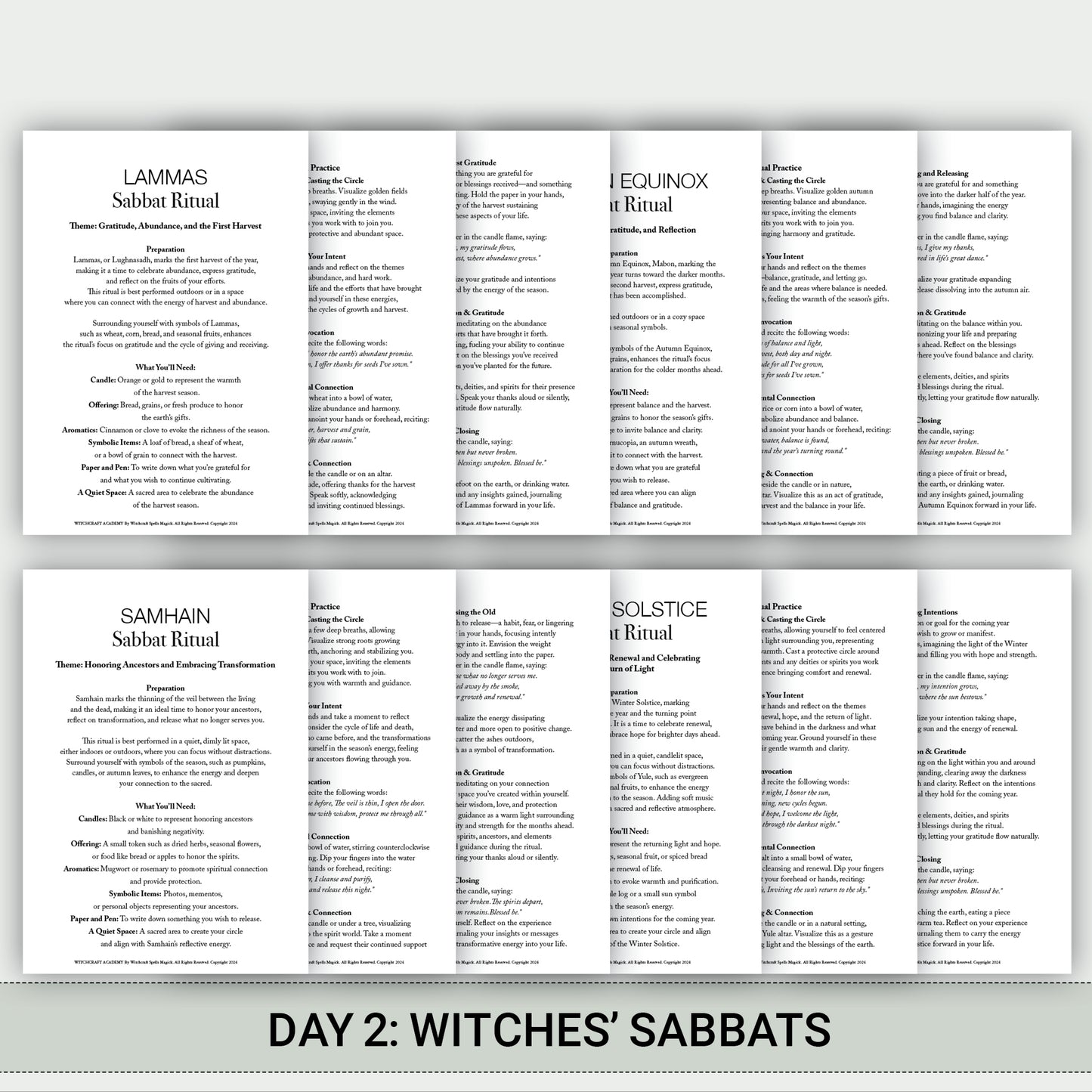 Witch's MEGA Bundle: Witchcraft Academy - Day 1–4 Bundles