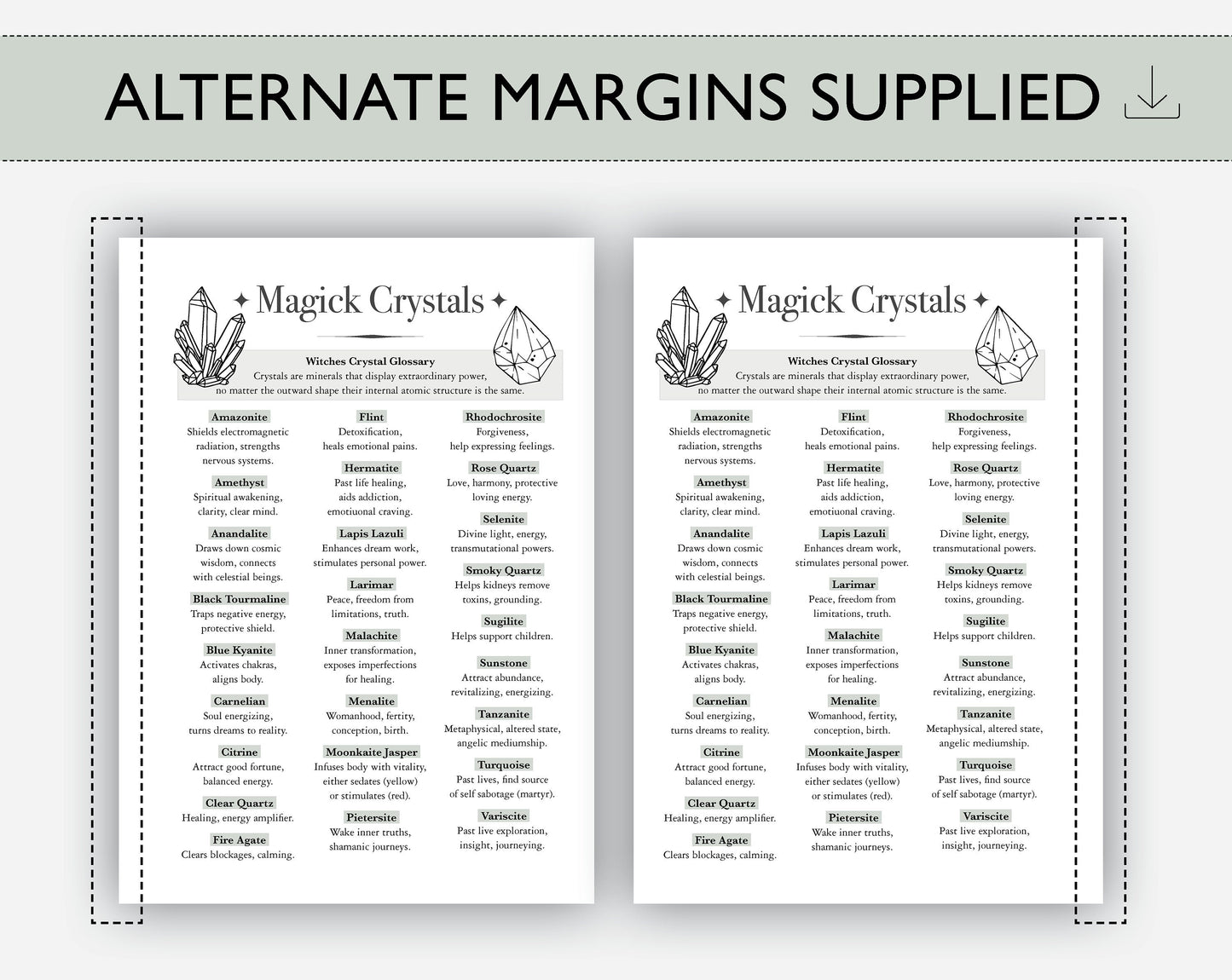 Magick Crystals - Witches Crystal Glossary