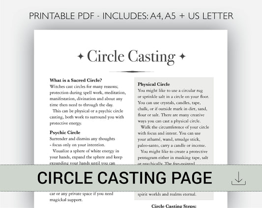 Circle Casting - Psychic + Physical Circles